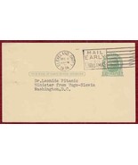 Correspondence Card Cleveland Washington D.C. US Vintage 1934 - £9.08 GBP