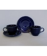 Homer Laughlin Fiesta Contemporary Cobalt Blue 2 Cup and Saucer Sets - £7.91 GBP