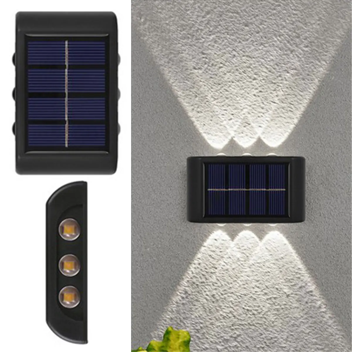 6 LED solar light outdoor lighting wall washer led light wall decor porch light  - £77.41 GBP