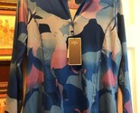 NWT CALLAWAY Royal Blue Abstract Gradient Long Sleeve Mock Golf Shirt S M L - $42.99