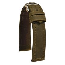 HIRSCH Terra Leather Watch Strap - Tuscan Calfskin Leather - Green - L - 20mm -  - £55.26 GBP