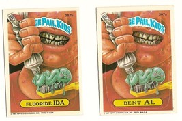 1987 Garbage Pail Kids Cards Series 9 367a Dent Al / 367b Fluoride Ida - $5.05