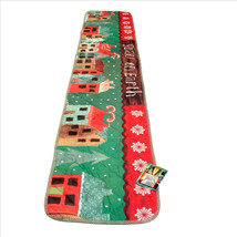 Folksy Christmas Quilted Table Runner 12.5x72 inches USA - $19.79