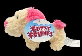 Greenbrier Fuzzy Friends Puppy Dog 7&quot; Embroidered &quot;I❤️U&quot; Cream Pink Valentine - £11.26 GBP