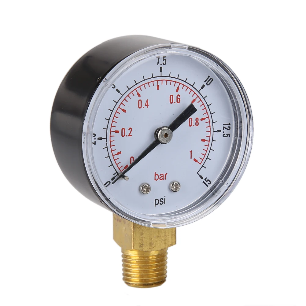 0/15 PSI 0/1 Bar Pressure Gauge Fuel Air Compressor Meter Hydraulic Pressure Tes - £136.53 GBP