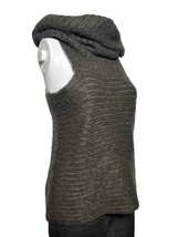 Free People XS Brown Chunky Sleeveless Sweater - £14.30 GBP