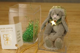 Little Gem Teddy Bears Toy Miniature Gray Bunny Rabbit Necklace Purse FLOPPY - £29.94 GBP