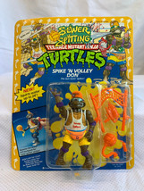 1992 Playmates Toys Tmnt &quot;Spike &#39;n Volley Don&quot; Action Figure Sealed Unpunched - £62.53 GBP