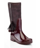 Henry Ferrera K-Pom Pom Girls Burgundy Knee High Rain Boots - £19.26 GBP