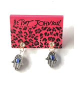 Betsey Johnson Mystic Hamsa Crystal Rhinestone  Dangly Post Earrings - $10.99