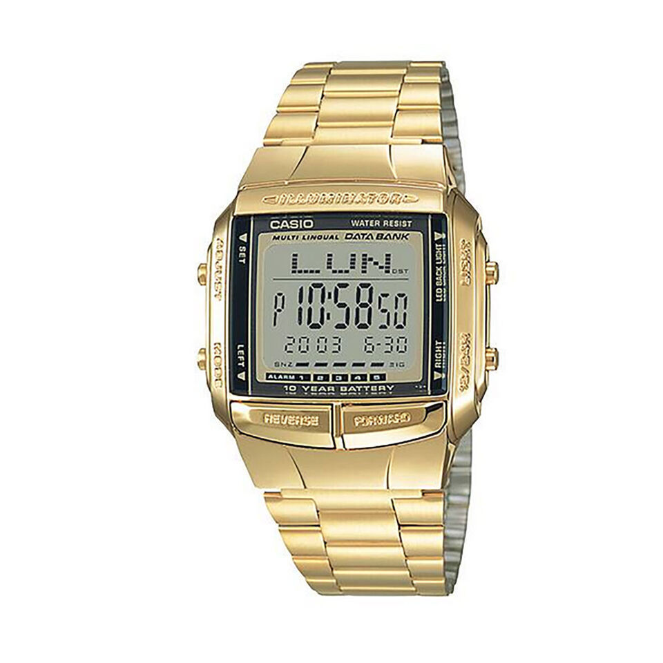 Casio Men&#39;s Illuminator Digital Databank Gold Watch  DB-360G With Box - $53.35