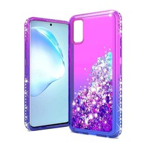 For Samsung S20 Plus 6.7&quot; Two Tone Quicksand Glitter Case PURPLE/BLUE - $5.86
