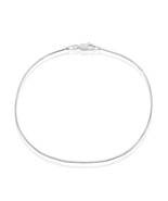 Sterling Silver 1mm Square Snake Anklet - €15,50 EUR