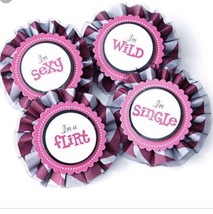 Bachelorette Party Pins, Badges TEAM BRIDE Novelty 4pk Party Girl Button... - £2.32 GBP