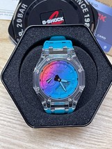 Casi Oak - Custom G-SHOCK &quot;Classic Rainbow&quot; - Casio GA2100 Mod - Watch 44mm - £102.00 GBP