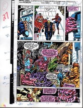 Original 1991 Avengers 330 page 27 Marvel color guide art pg: Spider-man/Falcon - $52.90