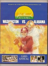 1986 Sun Bowl Game Program Washington Alabama - £64.92 GBP