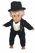 Boy 15” Doll Black Tuxedo And Hat - $15.00