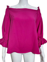 NEW Trina Turk Equinox Top Size Large Off Shoulders Blouse Shirt Trina Pink   - $49.95