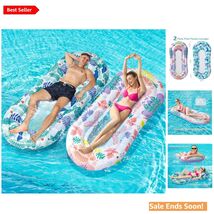 2 Pack Inflatable Pool Floats with Cooling Mesh - Perfect for Summer Tan... - $52.42