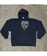 Nightmare Before Christmas Jack &amp; Sally Blue Hooded Sweatshirt Size 2XL - £8.86 GBP