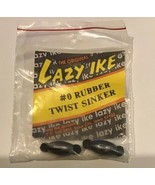 Two Vintage New # 0 Rubber Twist Sinkers - $242.81 MXN