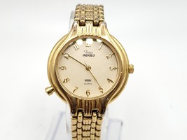 Vintage 1994 Timex Watch Women New Battery Gold Tone 30mm B0 - £25.13 GBP