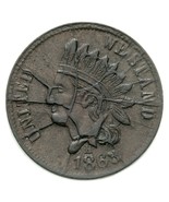 1863 Broas Pie Baker, New York, NY Die Clash Marks on Both Sides High Grade - $187.84