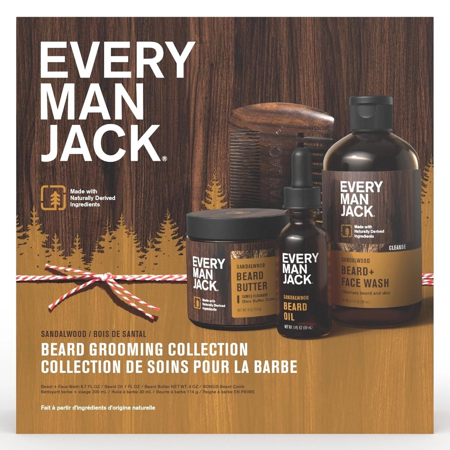 Every Man Jack Mens Sandalwood Beard Kit Holiday Gift Set - $14.95