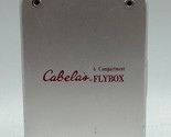 Vintage CABELA&#39;S FLYBOX 6 Compartment with Flies Aluminum - £60.73 GBP