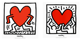Bundle- 2 Assorted Keith Haring Love Posters - £117.64 GBP