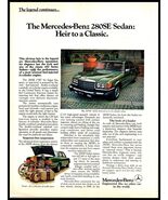 1977 Magazine Car Print Ad - Mercedes Benz 280SE Sedan A6 - $6.64