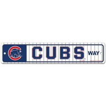 Chicago Cubs 3.75&quot; by 19&quot;  Plastic Street Sign - MLB - £11.37 GBP