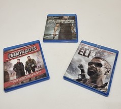 3 BLU-RAY Disc Movies ~ The Book Of Eli, Faster &amp; Enemy At The Gates - £6.18 GBP