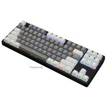 87Pcs/Set Gaming Keyboard Computer Accessories - Grey White - £15.73 GBP