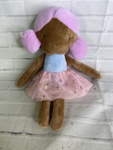 Max Studio Kids African American AA Fairy Ballerina Plush Doll Pink Yarn Hair - £29.97 GBP
