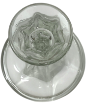 Vintage Clear Glass Candlestick Holder for Taper Candles Hexagon 4" Tall image 5