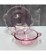 Viking Imperial Candlewick Pink Beaded Edge Bowl and Underplate - £35.03 GBP