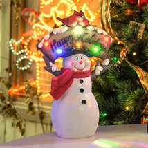 Christmas Tabletop Decoration Snowman with Led Light Home Party Wedding ... - $46.99