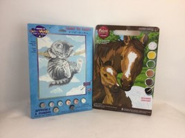 Paint Works Paint By Number Kit 9&quot;X12&quot;-Hang On Kitty Pony Mother dimensi... - $15.34