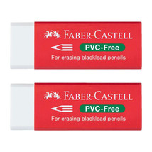 Faber-Castell PVC Free Eraser 2pcs (White) - £11.25 GBP