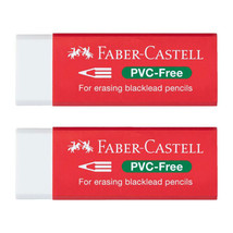 Faber-Castell PVC Free Eraser 2pcs (White) - $14.61