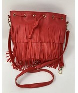 Urban Expressions PINK Vegan Leather Handbag Purse Fringe Boho Hippy Tas... - £29.86 GBP