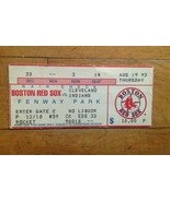  Cleveland Indians Vs Boston Red Sox Ticket Stub Vintage August,19 1993 - £20.95 GBP