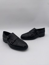 Bally Men&#39;s Neo Double-Monk Black Leather Loafers Size 8 D - £90.81 GBP