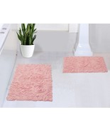 Cotton Bath Rugs Set Absorbent Non-Slip Mats Pink - $160.37