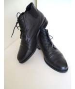 Ariat High Quality Black Leather High Top Shoes Boots Size 9 Brazil - £74.44 GBP