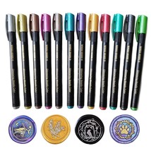 Wax Seal Pen Kit, 12 Pieces Metallic Marker Pens For Wax Seal Stamp Deco... - £20.77 GBP
