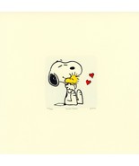 Snoopy + Woodstock Peanuts Sowa &amp; Reiser #D/500 Hand Painted Etching Art... - £50.11 GBP