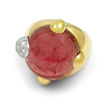 Authenticity Guarantee Pomellato Griffe 18KT Yellow Gold Pink Tourmaline And... - £6,215.36 GBP
